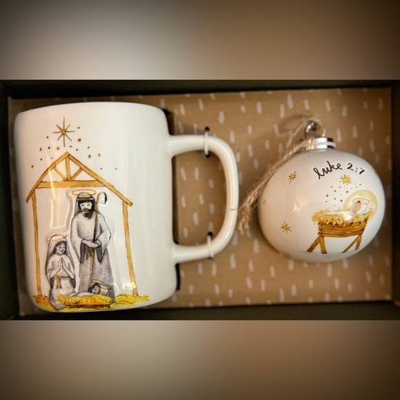 Rae Dunn LUKE 2:7 Mug & Ornament Gift Set - Picture 1 of 4